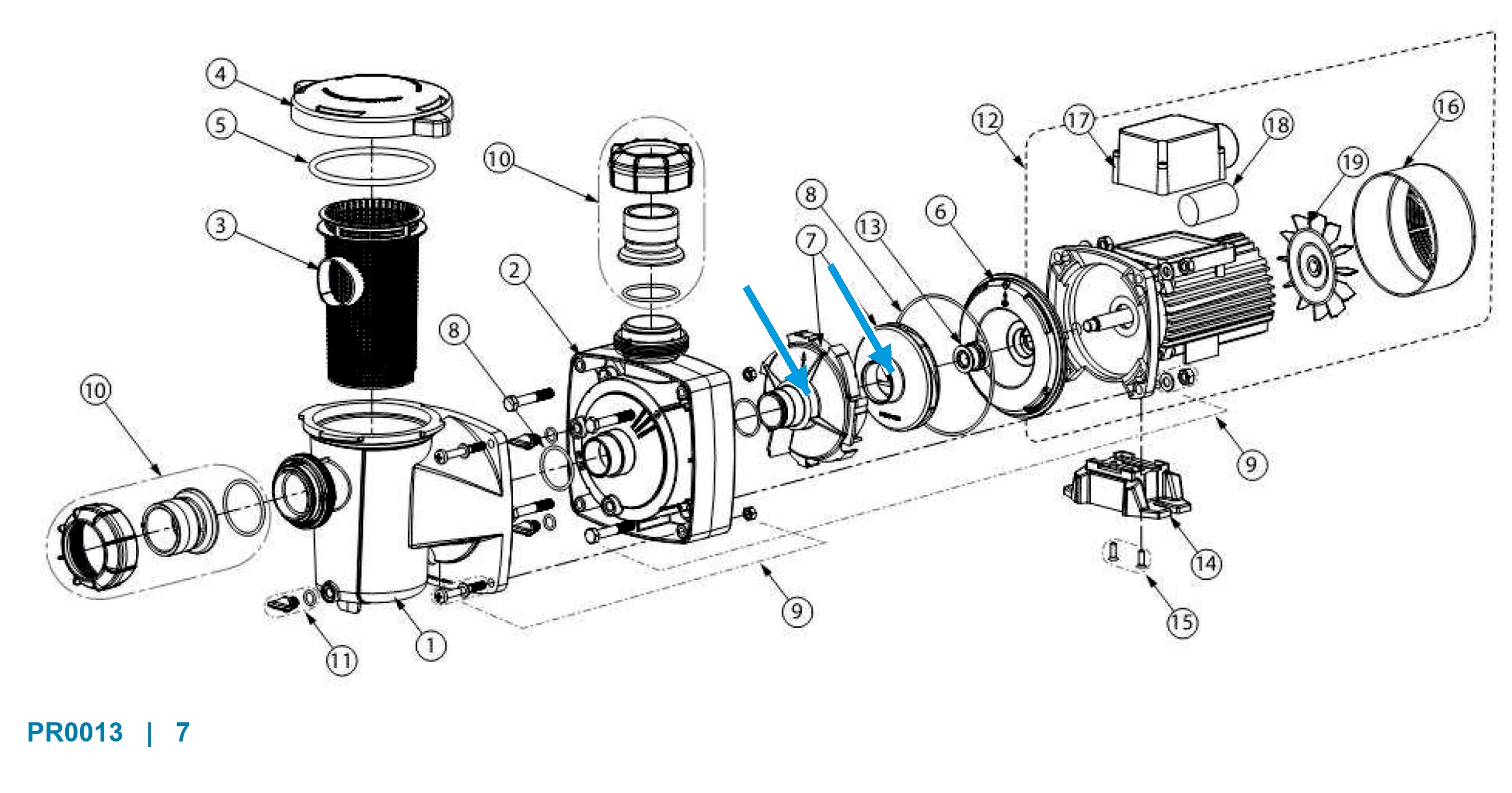 Turbína s difuzorem čerpadla FreeFlo 0,55 kW