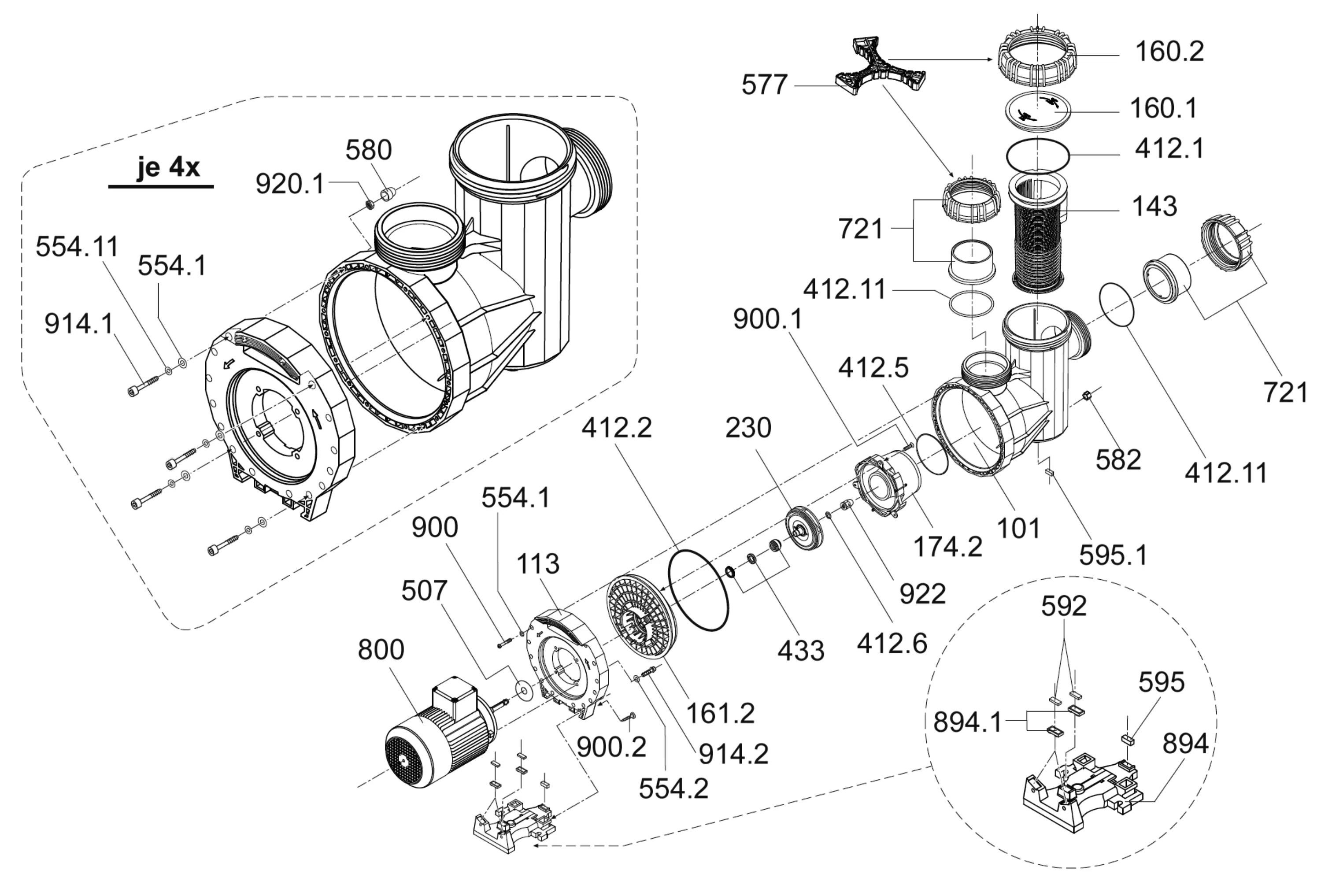 Original exploded view: BADU Resort 30–55